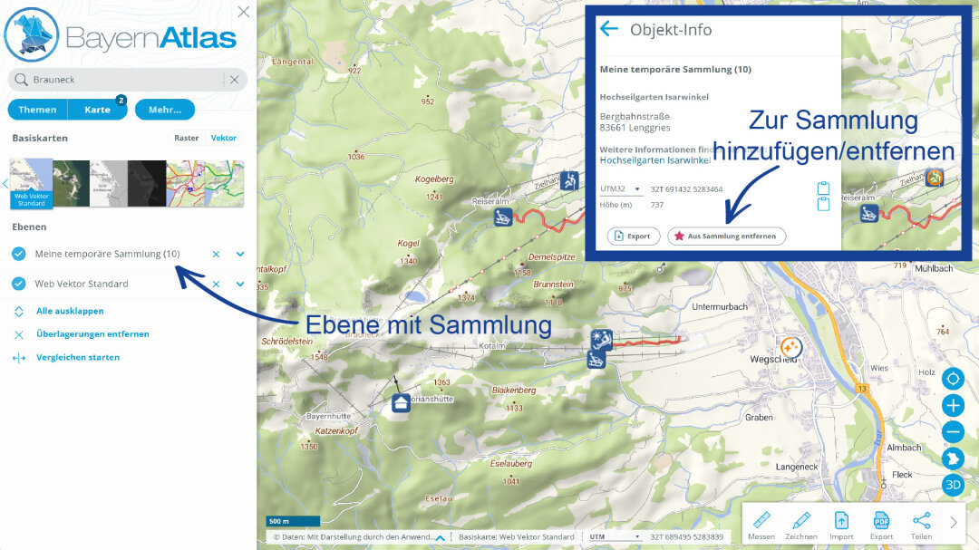 BayernAtlas Hilfe Sammlung